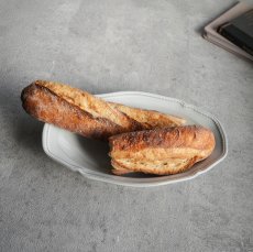 画像6: 【FICELLE】Elegan エレガン　深皿　DD  黒土　 クラシカルプレート　グレイ　フィセル 日本製　美濃焼　24.3 x 17 x 4.5cm (6)