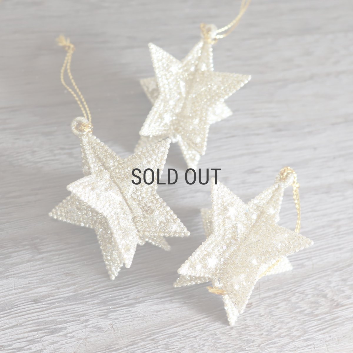 画像5: 【 MNM 】シャンパングリッタースターオーナメント　3個セット　ゴールド　シルバー　H5cm (5)
