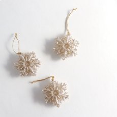 画像6: 【 MNM 】スノーフレーク ３個セット　ゴールド　　 4.8cm  Snow Flake　雪の結晶　グリッター　Gold クリスマス　ハンギング　オーナメント　クリスマスツリー　デコレーション　インテリア (6)