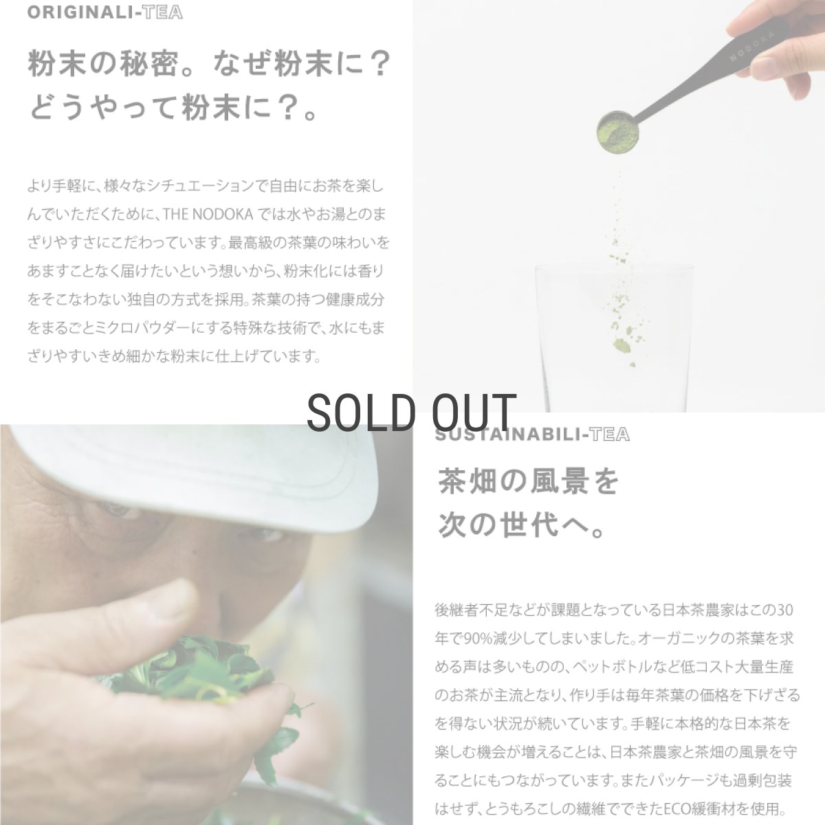 画像6: 【THE NODOKA】オーガニック日本茶パウダー 全種類お試しセット 12g（2g×6本）特選抹茶・抹茶・煎茶・玄米茶・ほうじ茶・和紅茶　 有機JAS認証 静岡 日本産 (6)