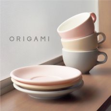 画像1: 【ORIGAMI】マットカラー　ラテボウル専用ソーサー　６オンス８オンス 10 オンス 　ソーサー　オリガミ　珈琲　磁器　日本製　Latte Bowl Saucer Mat color (1)