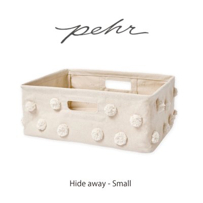 画像3: 【Pehr】 ペア ポンポンストレージ　Hide Away small (S)　ハイドアウェイ　スモール　角型　405x160x300mm 布製ストレージ　キャンパス地　物入れ　おもちゃ入れ　収納　バッグ　インド製　カナダ