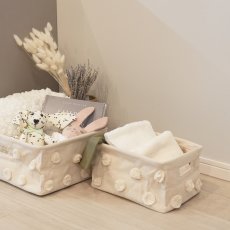 画像12: 【Pehr】 ペア ポンポンストレージ　Hide Away small (S)　ハイドアウェイ　スモール　角型　405x160x300mm 布製ストレージ　キャンパス地　物入れ　おもちゃ入れ　収納　バッグ　インド製　カナダ (12)