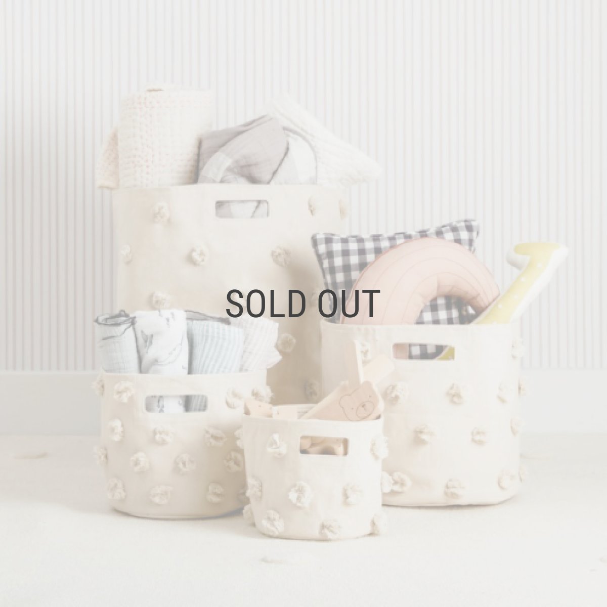 画像2: 【Pehr】ペア 　ポンポンストレージ　Hamper (XXL)　ハンパー　布製ストレージ　キャンパス地　物入れ　おもちゃ入れ　収納　バッグ　インド製　カナダ (2)