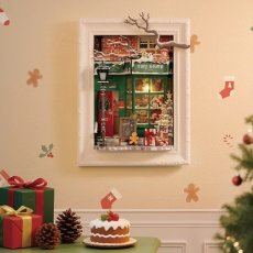 画像1: 【Rolife】サンタのトイショップ　Santa's Toy Shop  クリスマスフレーム　３Dウッドパズル　ミニチュア　DIY  (1)