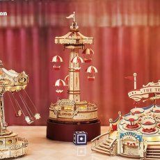 画像8: 【Rolife】パラシュートタワー　 Parachute Tower 　音楽とともに動く　３D　木製パズル　30cm DIY 　ミニチュア模型 (8)