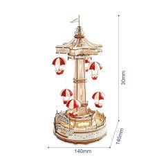 画像12: 【Rolife】パラシュートタワー　 Parachute Tower 　音楽とともに動く　３D　木製パズル　30cm DIY 　ミニチュア模型 (12)