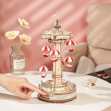 画像10: 【Rolife】パラシュートタワー　 Parachute Tower 　音楽とともに動く　３D　木製パズル　30cm DIY 　ミニチュア模型 (10)
