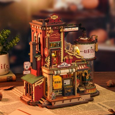 画像1: 【Rolife】お菓子工場　Marble Run -Sweets Factory 　マーブルラン　スイーツファクトリー　ウッドパズル　ミニチュア LGA02