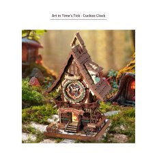 画像3: 【Rolife】 カッコウ時計　Art in Time's Tick Cuckoo Clock  時計　英語版説明書　木製オルゴール ウッドパズル　ミニチュア  DIY (3)