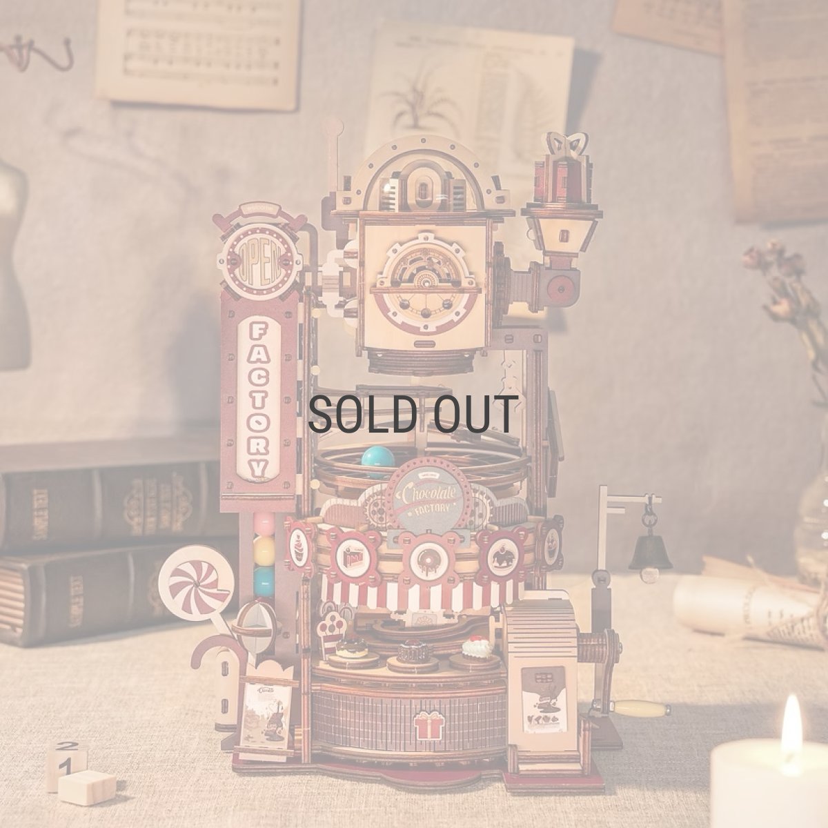 画像1: 【Rolife】お菓子工場　Marble Run -Sweets Factory 　マーブルラン　スイーツファクトリー　ウッドパズル　ミニチュア LGA02 (1)