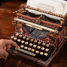 画像8: 【Rolife】Mechanical Typewriter (Magic version)　メカニカルギア タイプライター　レトロ   英語版説明書　ウッドパズル　DIY (8)