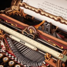 画像9: 【Rolife】Mechanical Typewriter (Magic version)　メカニカルギア タイプライター　レトロ   英語版説明書　ウッドパズル　DIY (9)