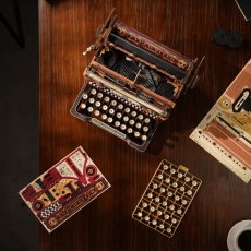 画像7: 【Rolife】Mechanical Typewriter (Magic version)　メカニカルギア タイプライター　レトロ   英語版説明書　ウッドパズル　DIY (7)