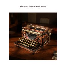 画像3: 【Rolife】Mechanical Typewriter (Magic version)　メカニカルギア タイプライター　レトロ   英語版説明書　ウッドパズル　DIY (3)