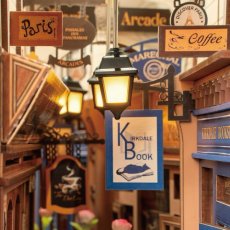 画像11: 【Rolife】洋風なアーケード街　Arcade Dating   Book Nook　ブックヌーク　ウッドパズル　ミニチュア　ブックエンド  (11)