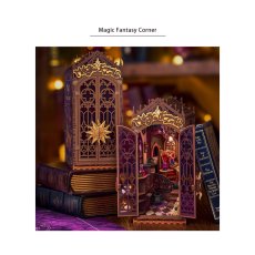 画像3: 【Rolife】Magic Fantasy Corner  マジックファンタジーコーナー Book Nook　ブックヌーク　英語版説明書　ウッドパズル　ミニチュア　ブックエンド DIY (3)