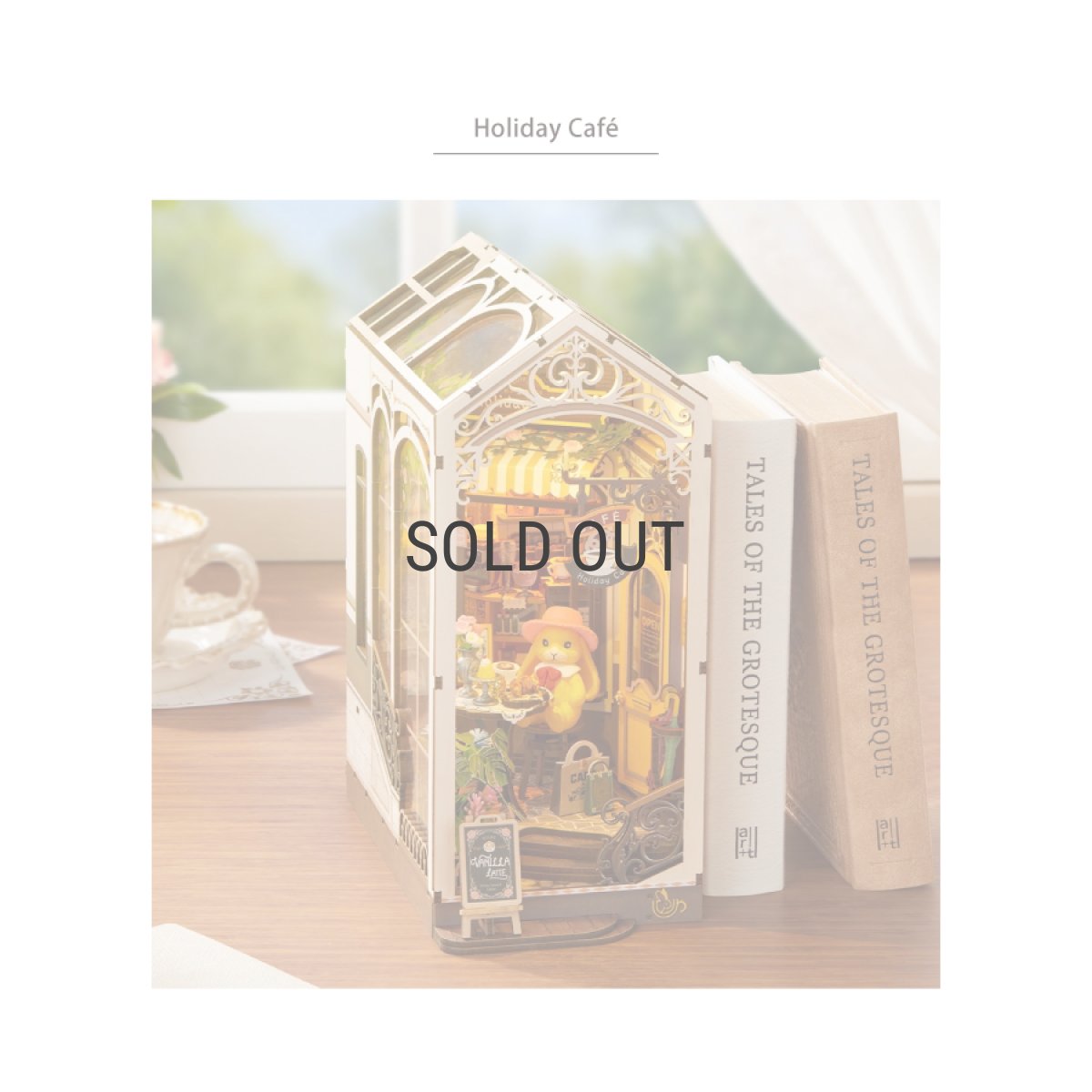 画像3: 【Rolife】 Holiday Café　ホリデーカフェ  Book Nook　ブックヌーク　英語版説明書　ウッドパズル　ミニチュア　ブックエンド  DIY (3)