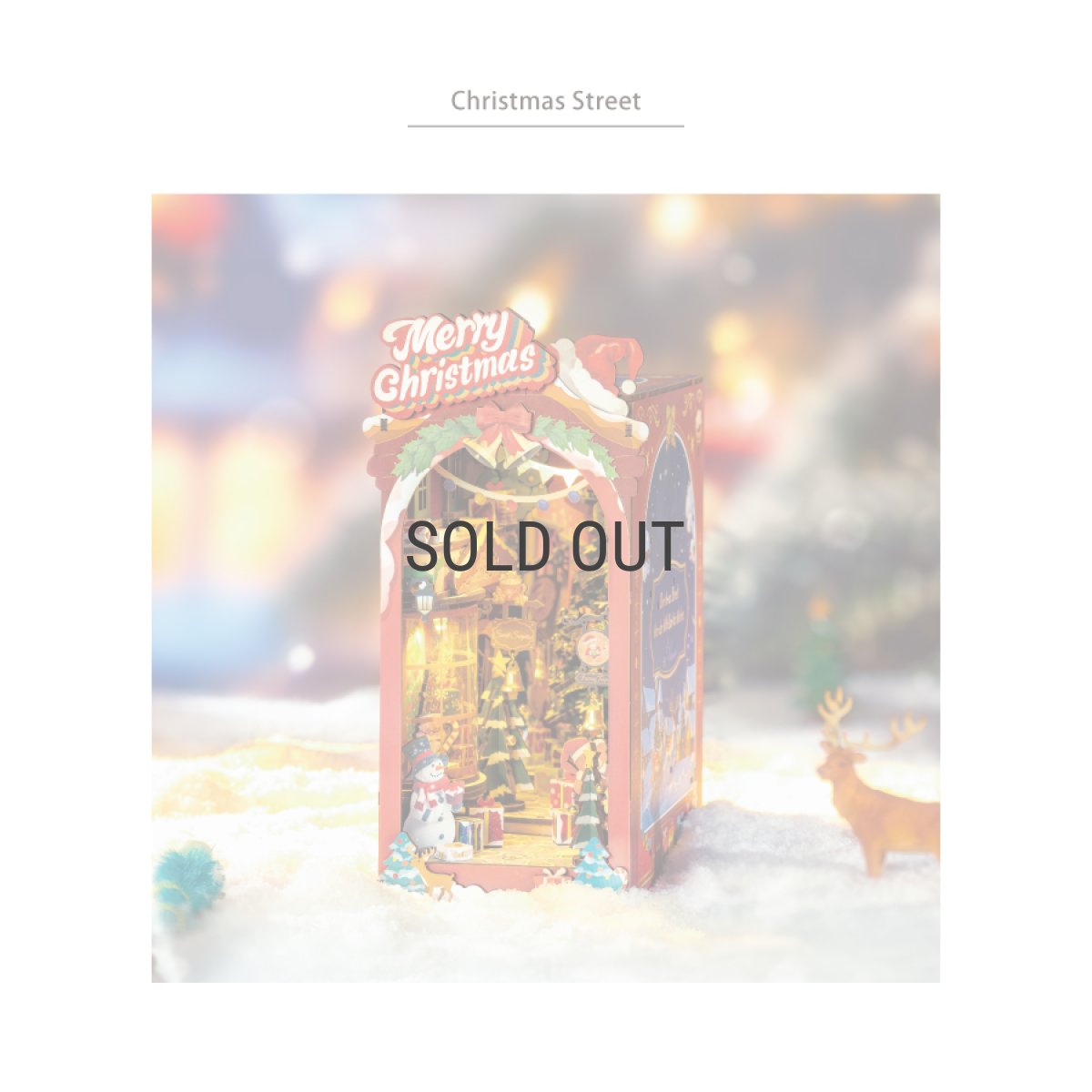 画像3: 【Rolife】クリスマスの街　Christmas Street  Book Nook　TGC06 ブックヌーク　ウッドパズル　ミニチュア　ブックエンド  DIY (3)