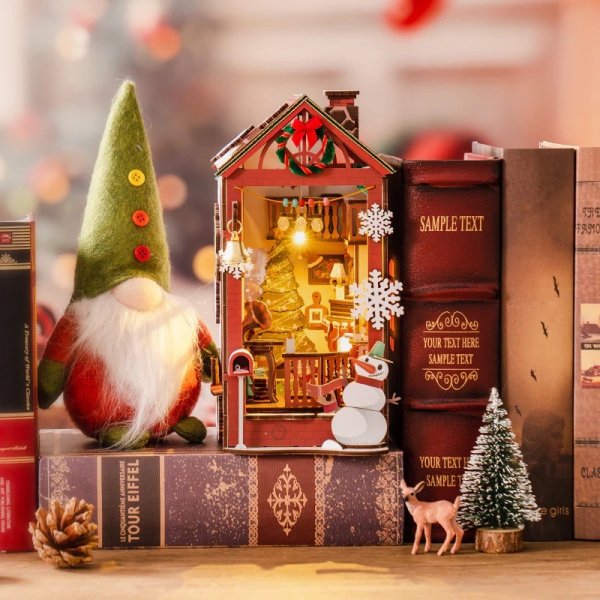 Rolife】クリスマスな部屋 Christmas Indoor Scene Book Nook ブック
