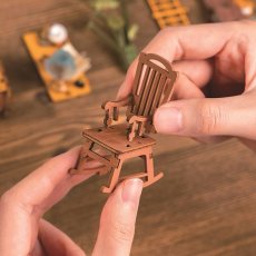 画像7: 【Rolife】 コーナースタディ  Silent Corner Study  Book Nook　ブックヌーク　英語版説明書　ウッドパズル　ミニチュア　ブックエンド   DIY (7)