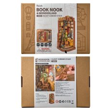 画像8: 【Rolife】 コーナースタディ  Silent Corner Study  Book Nook　ブックヌーク　英語版説明書　ウッドパズル　ミニチュア　ブックエンド   DIY (8)