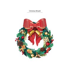 画像2: 【Rolife】クリスマスリース Christmas Wreath   DIY ミニチュア　木製パズル　クリスマス　TGL04 (2)
