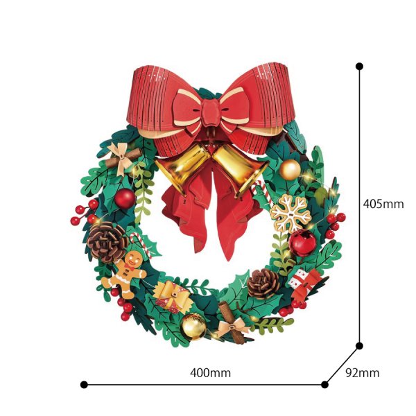 Rolife】クリスマスリース Christmas Wreath DIY ミニチュア 木製