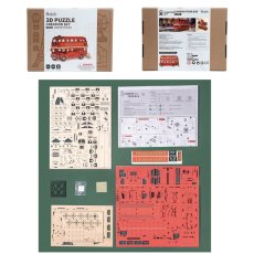 画像6: 【Rolife】ロンドンバス　London Bus  ３D　木製パズル　DIY 　ミニチュア模型 (6)