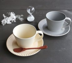 画像18: 【作山窯-SAKUZAN-】SAKUZAN DAYS　Sara　ストライプ　カップ&ソーサー　Stripe Cup&Saucer　/リム皿/コーヒーカップ/サラ/カフェ/磁器/日本製/陶器 (18)