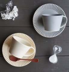 画像19: 【作山窯-SAKUZAN-】SAKUZAN DAYS　Sara　ストライプ　カップ&ソーサー　Stripe Cup&Saucer　/リム皿/コーヒーカップ/サラ/カフェ/磁器/日本製/陶器 (19)