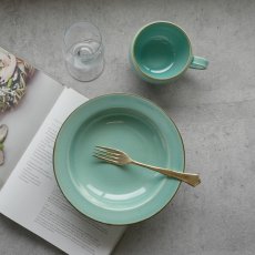 画像8: 【作山窯-SAKUZAN-】藍 -ai-　パスタ皿　φ21.5cm ターコイズ　ネイビー リムボウル　日本製 (8)