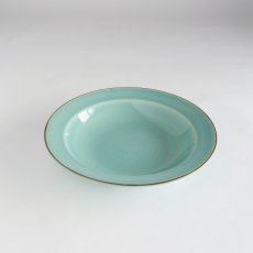 画像7: 【作山窯-SAKUZAN-】藍 -ai-　パスタ皿　φ21.5cm ターコイズ　ネイビー リムボウル　日本製 (7)