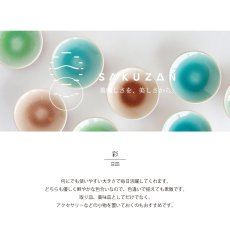 画像2: 【SAKUZAN】-彩-　　豆皿　ローズ/トルコ/グリーン/プレート/小皿/しょうゆ皿/作山窯/日本製 (2)