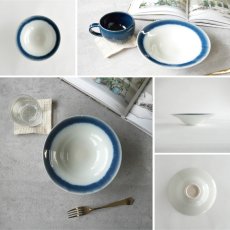 画像4: 【SAKUZAN】-凛-　深皿　φ21cm 　deep plate パスタプレート ネイビーグラデーション　紺　作山窯　日本製 (4)