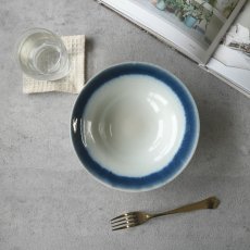 画像7: 【SAKUZAN】-凛-　深皿　φ21cm 　deep plate パスタプレート ネイビーグラデーション　紺　作山窯　日本製 (7)