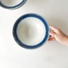 画像11: 【SAKUZAN】-凛-　深皿　φ21cm 　deep plate パスタプレート ネイビーグラデーション　紺　作山窯　日本製 (11)