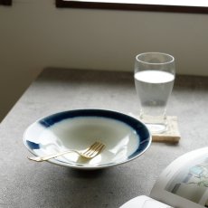 画像12: 【SAKUZAN】-凛-　深皿　φ21cm 　deep plate パスタプレート ネイビーグラデーション　紺　作山窯　日本製 (12)