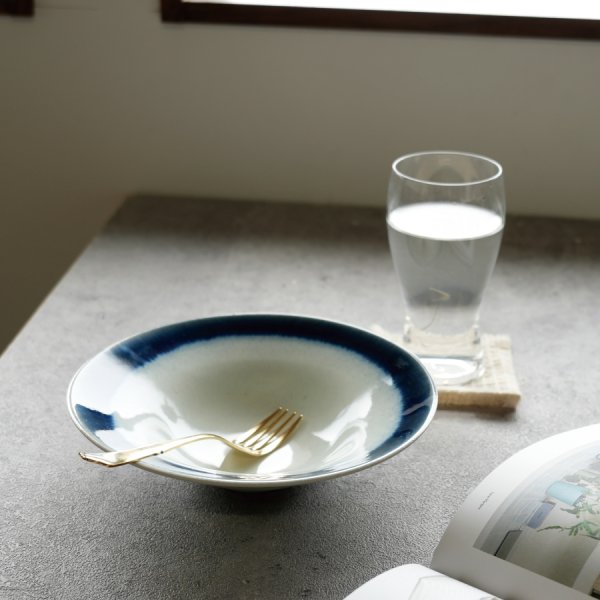 SAKUZAN】-凛- 深皿 φ21cm deep plate パスタプレート ネイビー
