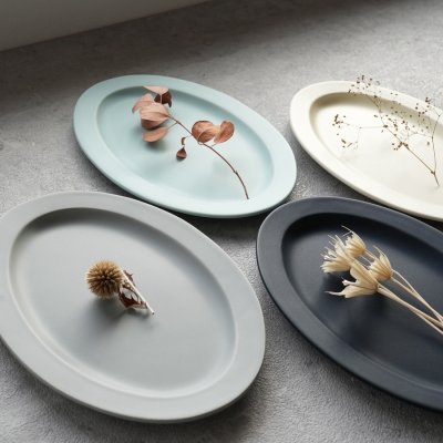 画像2: 【作山窯-SAKUZAN-】SAKUZAN DAYS Sara 10"Plate  φ26cm　ラウンドL 日本製　美濃焼　（ホワイト・グレー・ネイビー）