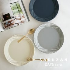 画像1: 【作山窯-SAKUZAN-】DAYS Sara Stripe Plate L　ストライププレートL　27cm　日本製　美濃焼　ディナープレート (1)