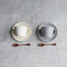 画像3: 【GIFT COLLECTION】B　SAKUZAN DAYS　Sara　カップ&ソーサー　スプーン　セット　新生活セット　ギフト　クリーム　グレー　Stripe Cup&Saucer　コーヒーカップ/サラ/カフェ/磁器/日本製/陶器　ギフトコレクション (3)