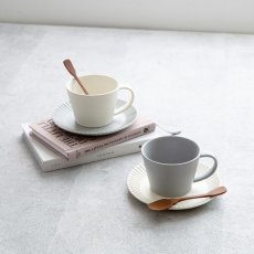 画像5: 【GIFT COLLECTION】B　SAKUZAN DAYS　Sara　カップ&ソーサー　スプーン　セット　新生活セット　ギフト　クリーム　グレー　Stripe Cup&Saucer　コーヒーカップ/サラ/カフェ/磁器/日本製/陶器　ギフトコレクション (5)