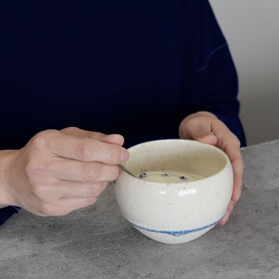 画像1: 【SAKUZAN】-紬- tsumugi　カップ　ゴス　サビ　茶碗　ボウル　ラテアート　作山窯　日本製