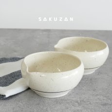 画像1: 【SAKUZAN】-紬- tsumugi　片口碗　碗　中鉢　抹茶ラテボウル　作山窯　日本製　φ13cm (1)