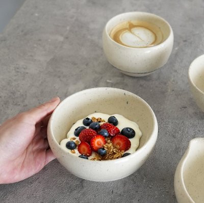画像2: 【SAKUZAN】-紬- tsumugi　碗　抹茶碗　中鉢　カフェオレボウル　つむぎ　作山窯　日本製　φ13cm