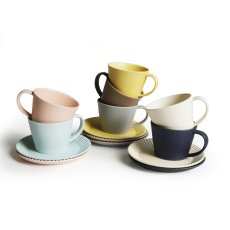 画像8: 【GIFT COLLECTION】C　SAKUZAN DAYS　Sara　カップ&ソーサー ペアセット　イエロー　ターコイズ　新生活　母の日　ギフト　Stripe Cup&Saucer　コーヒーカップ/サラ/カフェ/磁器/日本製/陶器　ギフトコレクション (8)