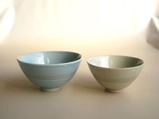 画像2: 【作山窯-SAKUZAN-】夫婦茶碗 ブルー アイボリー/作山/陶器/日本製 (2)