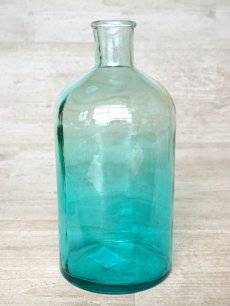 画像1: 【VALENCIA RECYCLE GLASS 】DOCE SKYインテリア　ガラス　ボトルL　グラデーション フラワーアレンジメント 花器 花瓶 BLUE スペイン製 アンティーク 100％リサイクルガラス (1)
