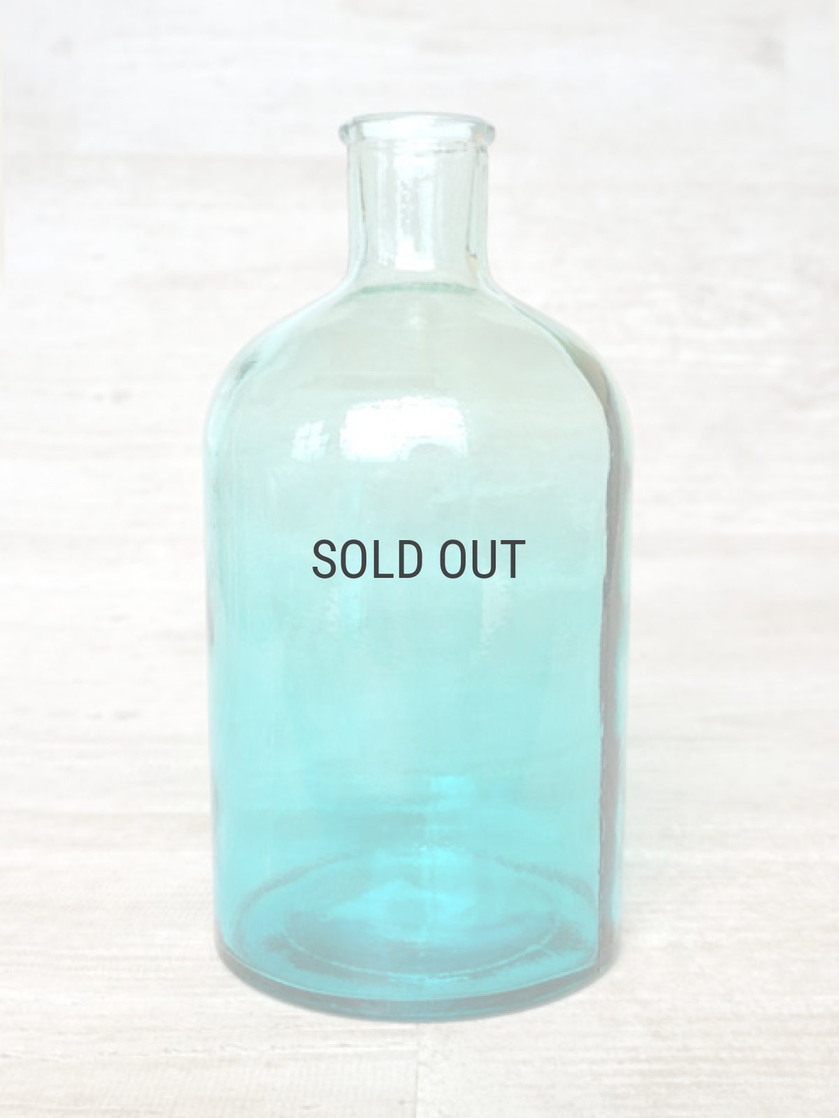 画像1: 【VALENCIA RECYCLE GLASS 】DOCE SKYインテリア ガラス ボトルS グラデーション フラワーアレンジメント 花器 花瓶 BLUE スペイン製 アンティーク 100％ リサイクルガラス (1)